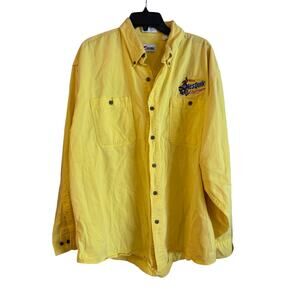 Vintage Chase Authentics Nestlé Nesquik Racing Yellow Button Down Shirt XXL